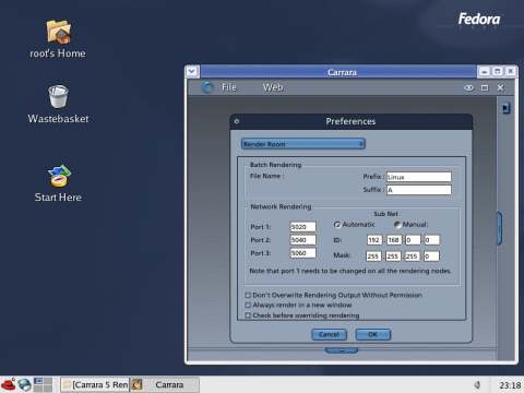 Carrara On Linux Screenshot